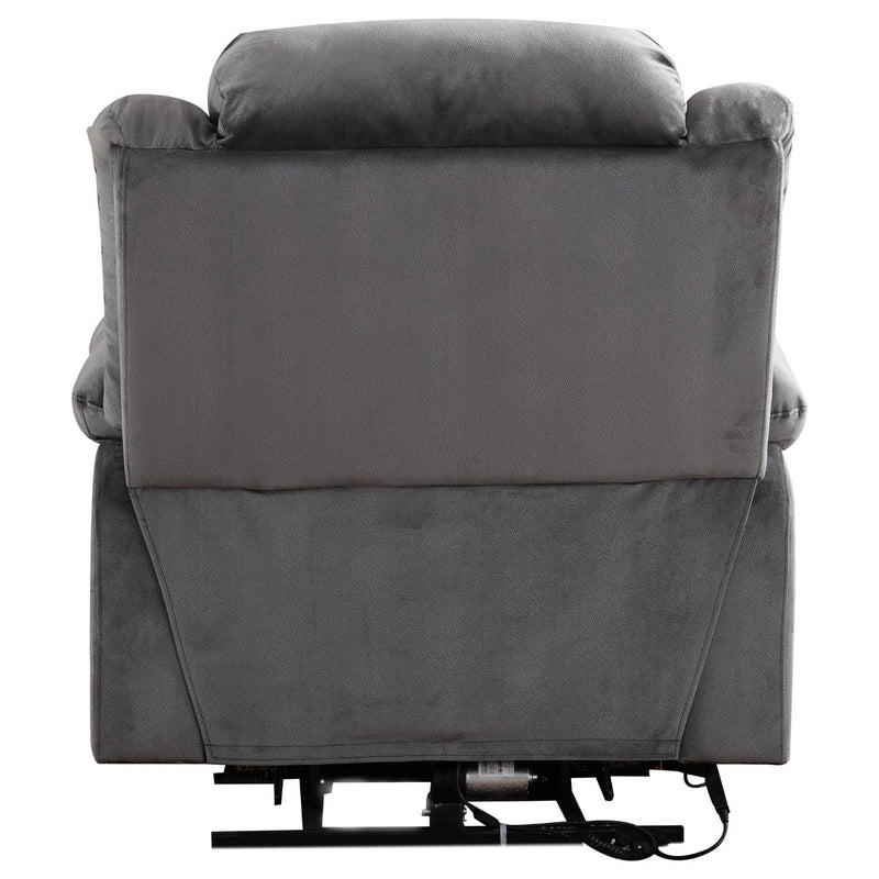 Power Massage Lift Recliner Chair with Heat & Vibration for Elderly, Heavy Duty and Safety Motion Reclining Mechanism - Antiskid Fabric Sofa Contempoary Overstuffed Design (Grey) - Urban Living Furniture (Los Angeles, CA)