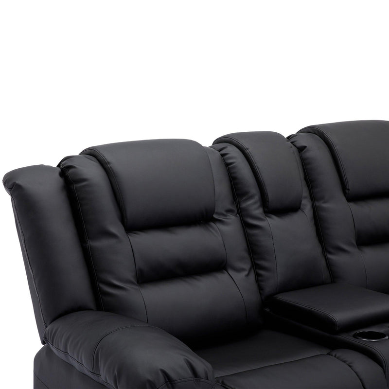 Home Theater Seating Manual Recliner, PU Leather Reclining Loveseat for Living Room - Urban Living Furniture (Los Angeles, CA)