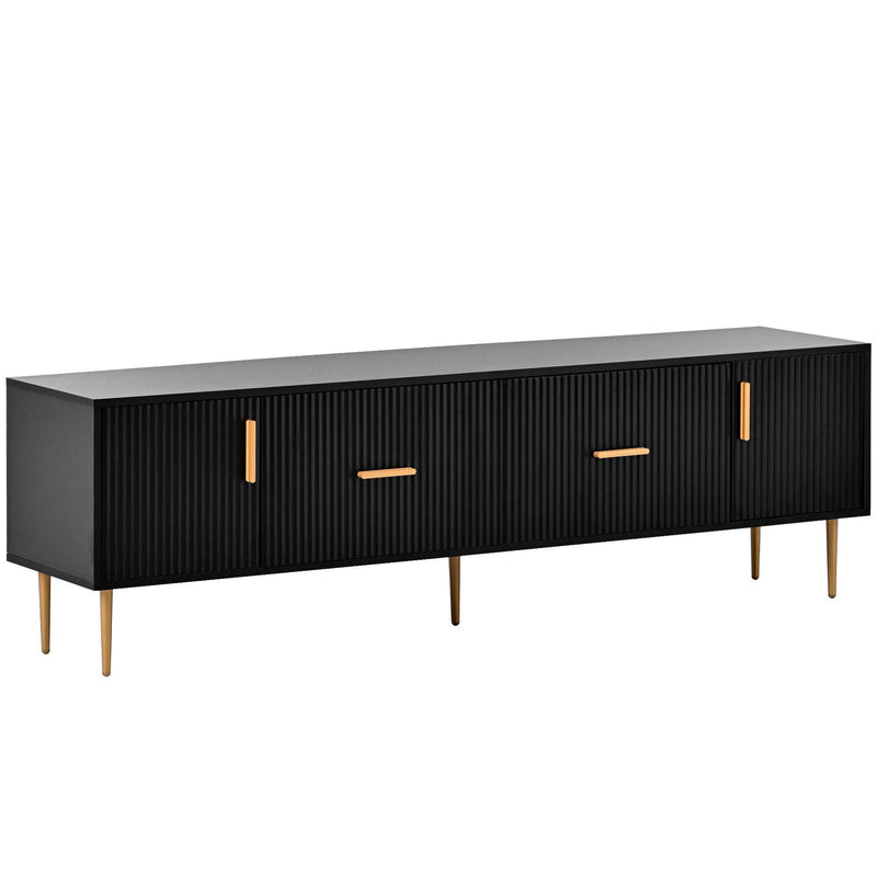 Modern TV Stand with 5 Champagne Legs - Durable, Stylish and Spacious，TVS Up to 75'' - Urban Living Furniture (Los Angeles, CA)