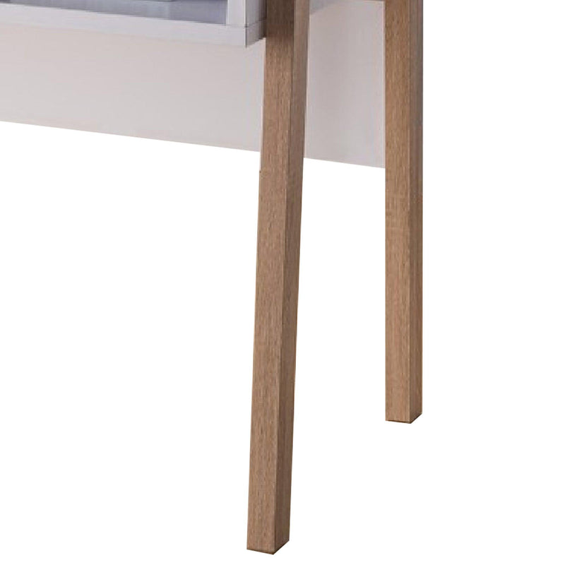 Contemporary Style Desk With OpenStorage Shelf, White and brown - Urban Living Furniture (Los Angeles, CA)