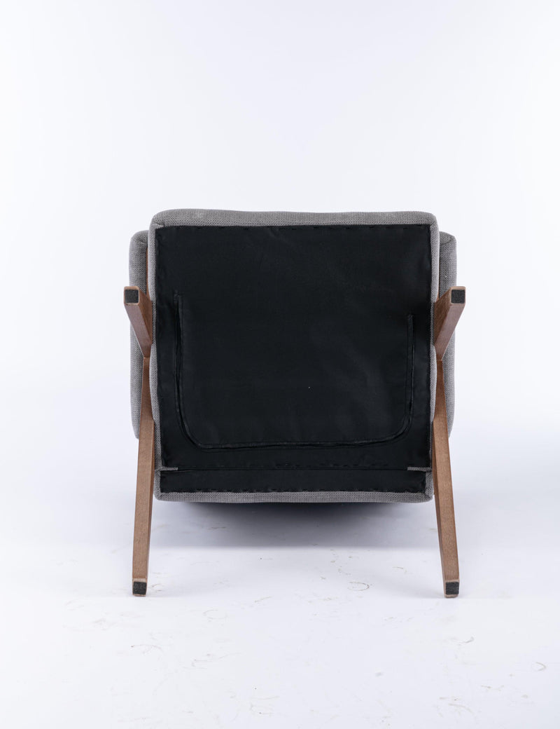 Accent chair, KD rubber wood legs with Walnut finish. Fabric cover the seat. With a cushion.Grey - Urban Living Furniture (Los Angeles, CA)