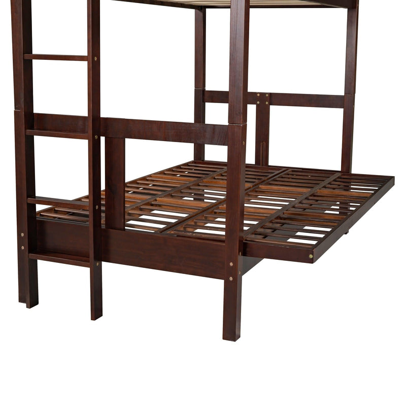 Twin over Full Convertible Bunk Bed - Espresso - Urban Living Furniture (Los Angeles, CA)