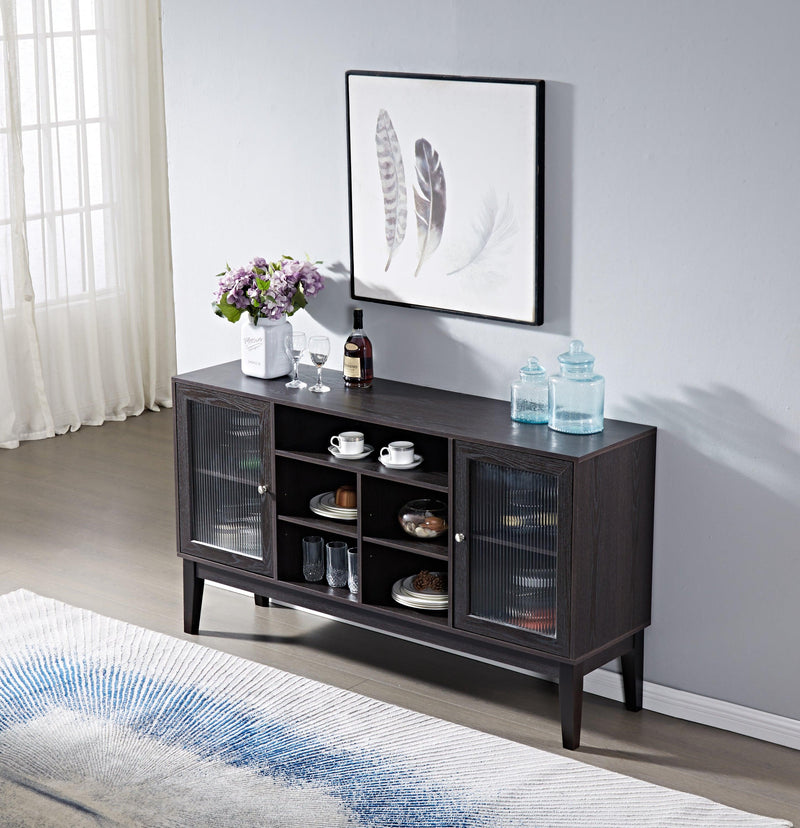 60" Wood TV Stand Console with 4 doors & Solid Wood Legs - Urban Living Furniture (Los Angeles, CA)