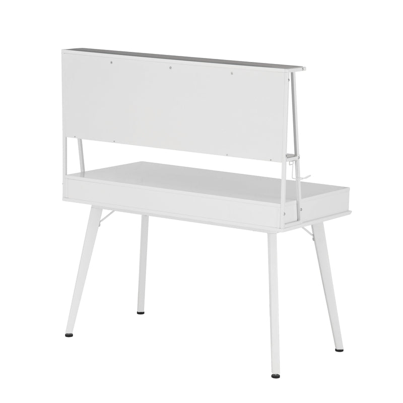 Techni Mobili Study Computer Desk withStorage & Magnetic Dry Erase White Board, White - Urban Living Furniture (Los Angeles, CA)