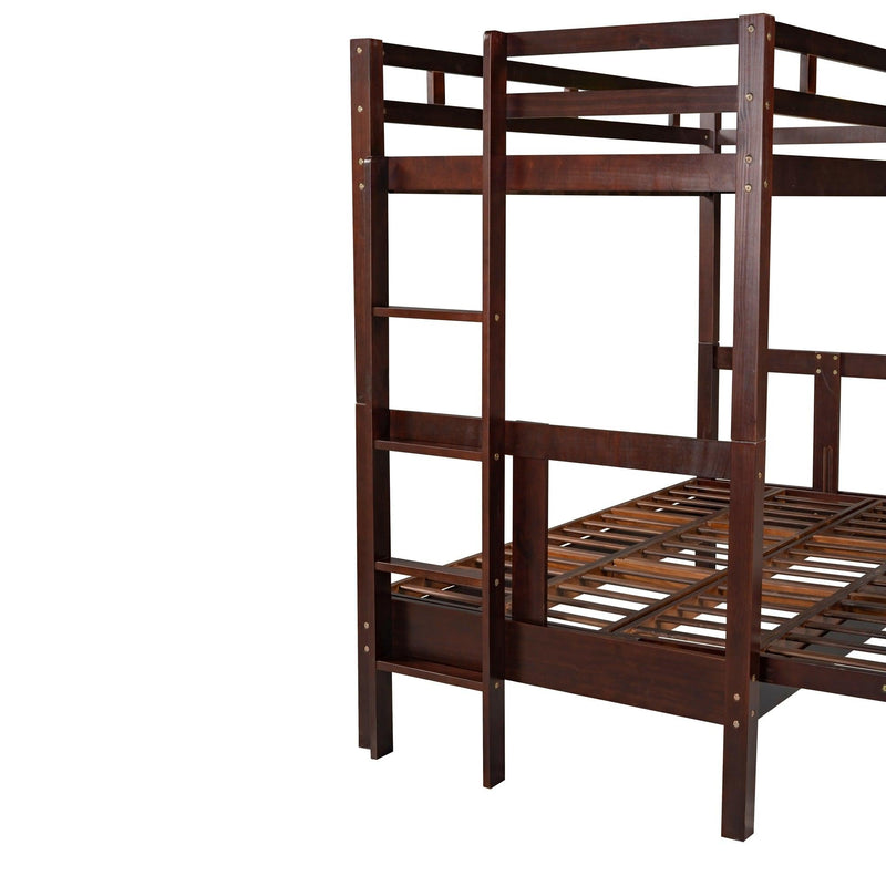 Twin over Full Convertible Bunk Bed - Espresso - Urban Living Furniture (Los Angeles, CA)