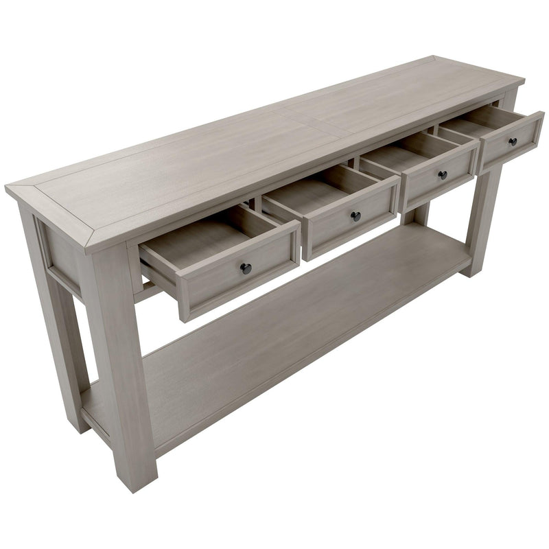 Console Table/Sofa Table withStorage Drawers and Bottom Shelf for Entryway Hallway (Gray Wash) - Urban Living Furniture (Los Angeles, CA)