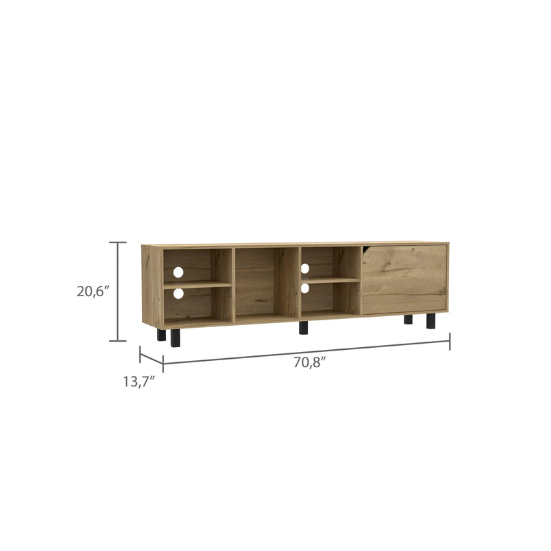 Harwich 5-Shelf TV Stand Light Oak - Urban Living Furniture (Los Angeles, CA)