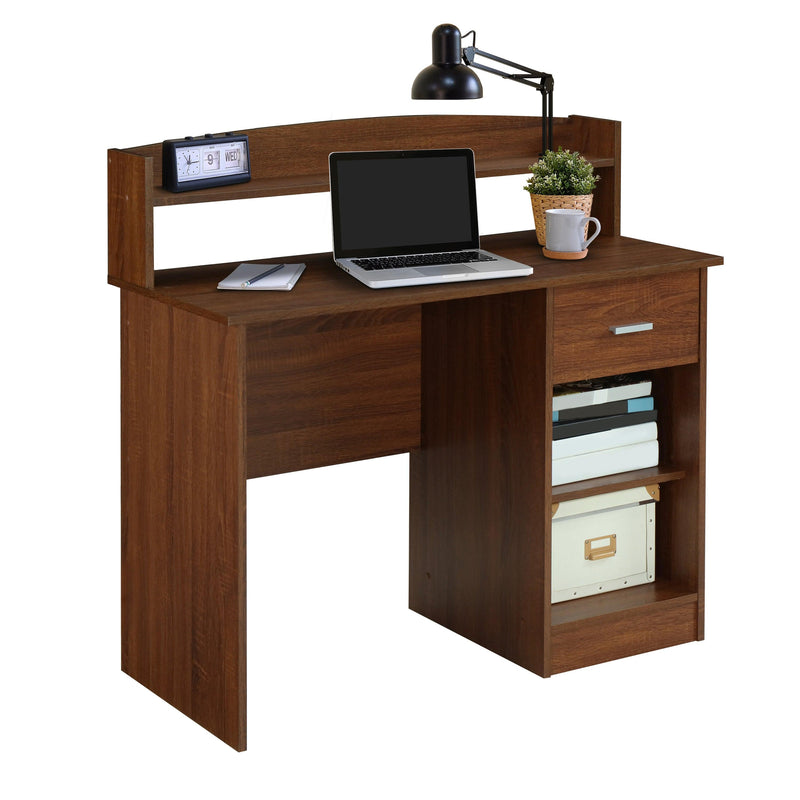 Techni MobiliModern Office Desk with Hutch, Oak - Urban Living Furniture (Los Angeles, CA)