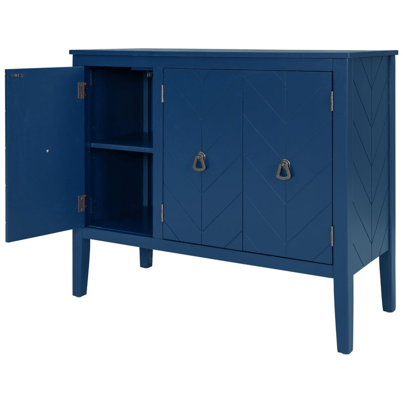 AccentStorage Cabinet Wooden Cabinet with Adjustable Shelf, Antique Gray, Entryway, Living Room, Bedroom