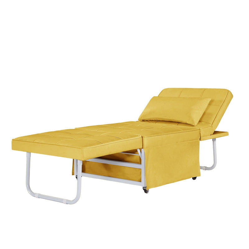 Velvet Folding Sofa Bed Sleeper Chair with Adjustable Backrest . - Urban Living Furniture (Los Angeles, CA)