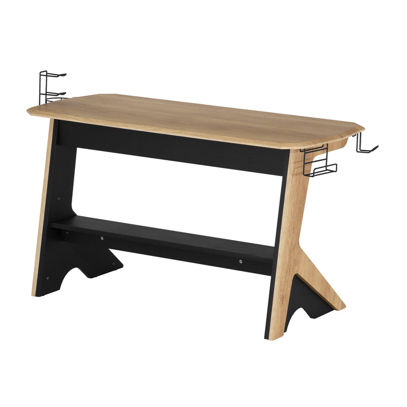 Techni Mobili Home Office Computer Writing Desk Workstation  with  Two Cupholders and a Headphone Hook- Pine - Urban Living Furniture (Los Angeles, CA)