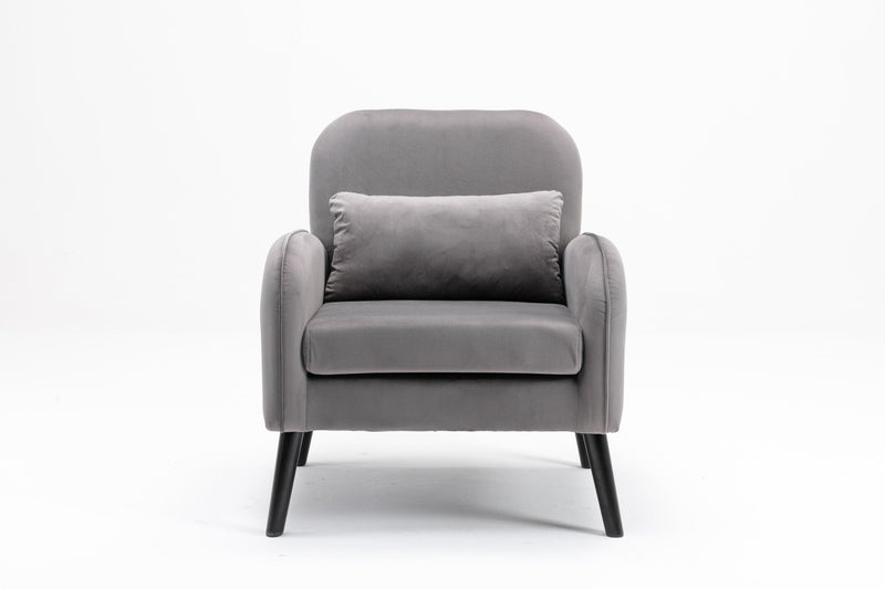 Accent chair, KD solid wood legs with black painting. Fabric cover the seat. With a cushion. - Urban Living Furniture (Los Angeles, CA)