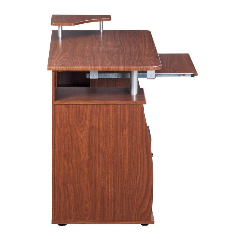 Techni Mobili Complete Computer Workstation Desk WithStorage, Mahogany - Urban Living Furniture (Los Angeles, CA)