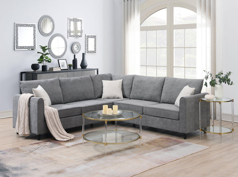 91*91"Modern Upholstered Living Room Sectional Sofa, L Shape Furniture Couch with 3 Pillows - Urban Living Furniture (Los Angeles, CA)