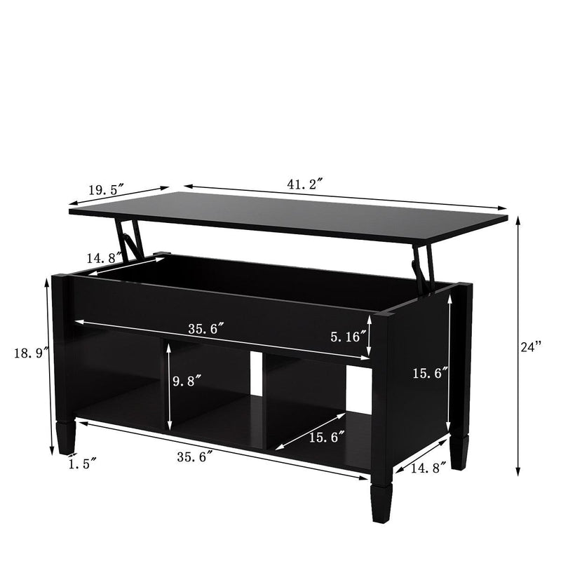 Lift Top Coffee Table-Black - Urban Living Furniture (Los Angeles, CA)