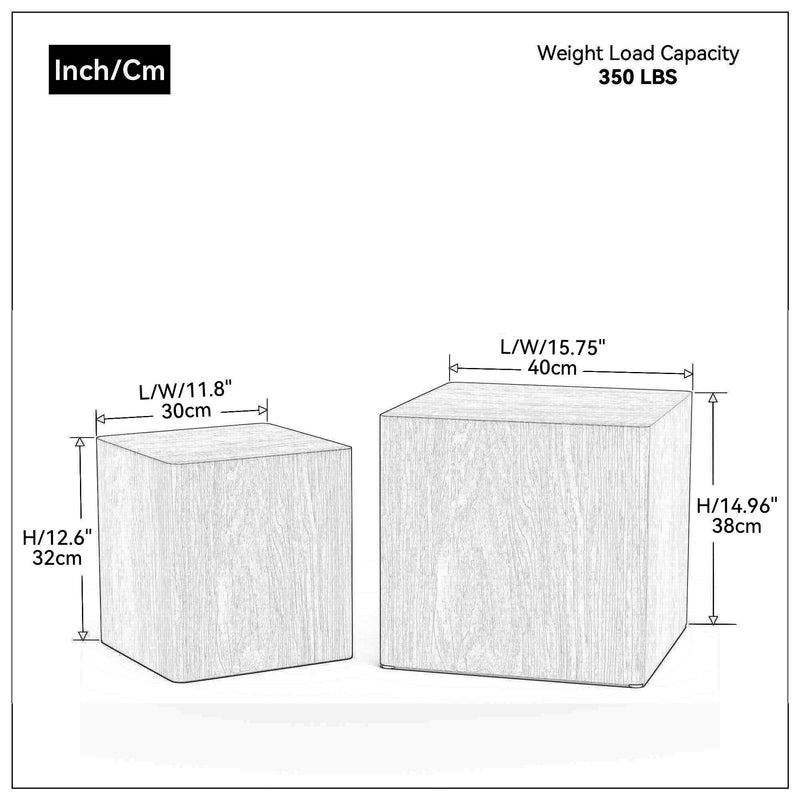 MDF Nesting table/side table/coffee table/end table for living room,office,bedroom Black