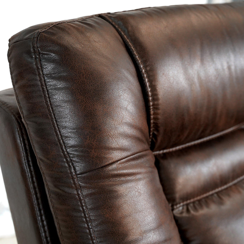 Leather Gel Zero Gravity Brown 37.5W” Width Power Recliner with Power Headrest ( Sofa ) - Urban Living Furniture (Los Angeles, CA)