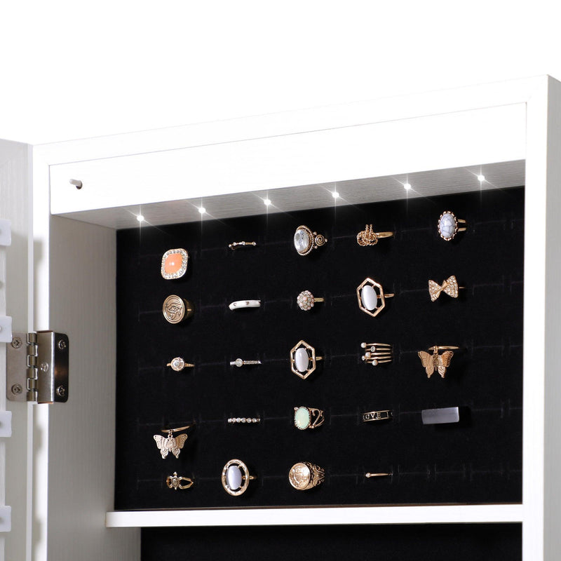 Fashion Simple JewelryStorage Mirror Cabinet With LED Lights Can Be Hung On The Door Or Wall - Urban Living Furniture (Los Angeles, CA)