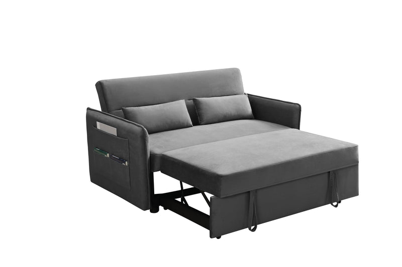 Pull Out Sofa Bed,Modern Adjustable Pull Out Bed Lounge Chair with 2 Side Pockets, 2 Pillows for Home Office - Urban Living Furniture (Los Angeles, CA)