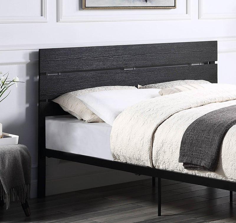 Black Metal Frame Queen Size Bed 1pc - Urban Living Furniture (Los Angeles, CA)