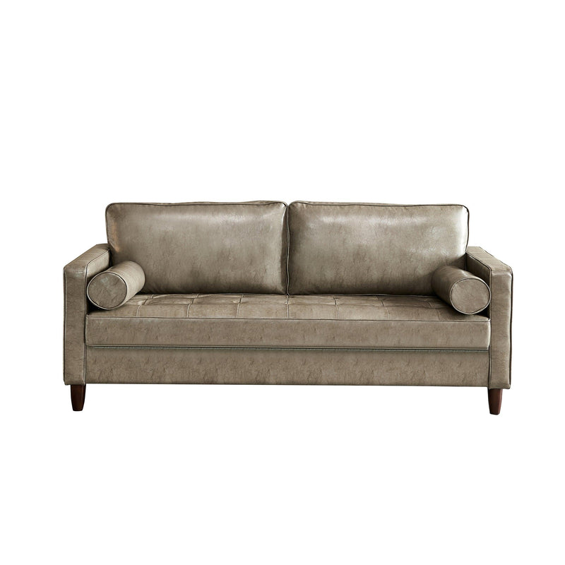 Modern Mid-Century Vegan Leather Sofa （Khaki） - Urban Living Furniture (Los Angeles, CA)