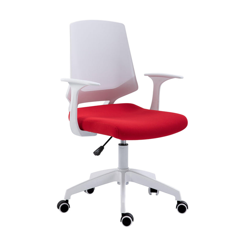 Techni Mobili Height Adjustable Mid Back Office Chair, Red