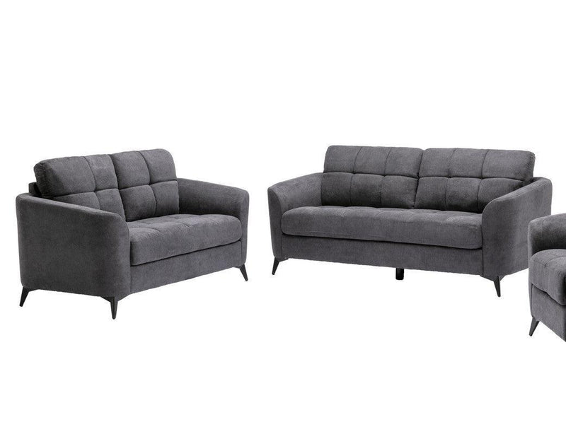 Callie Gray Velvet Fabric Sofa Loveseat Living Room Set - Urban Living Furniture (Los Angeles, CA)