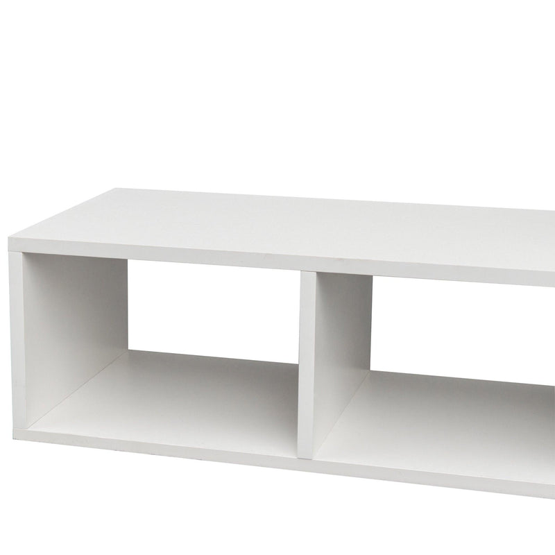 Double L-Shaped TV Stand，Display Shelf ，Bookcase for Home Furniture,White - Urban Living Furniture (Los Angeles, CA)