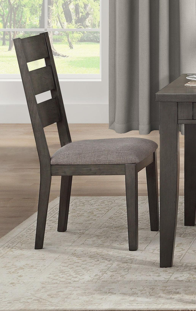 Gray Finish 6pc Dining Set Table with 6x Drawers and 4x Side Chairs Bench Upholstered Seat Transitional Dining Room Furniture - Urban Living Furniture (Los Angeles, CA)