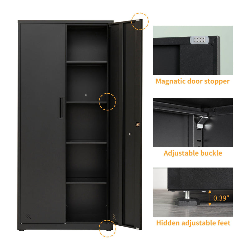 HighStorage Cabinet with 2 Doors and 4 Partitions to Separate 5Storage Spaces, Home/ Office Design - Urban Living Furniture (Los Angeles, CA)