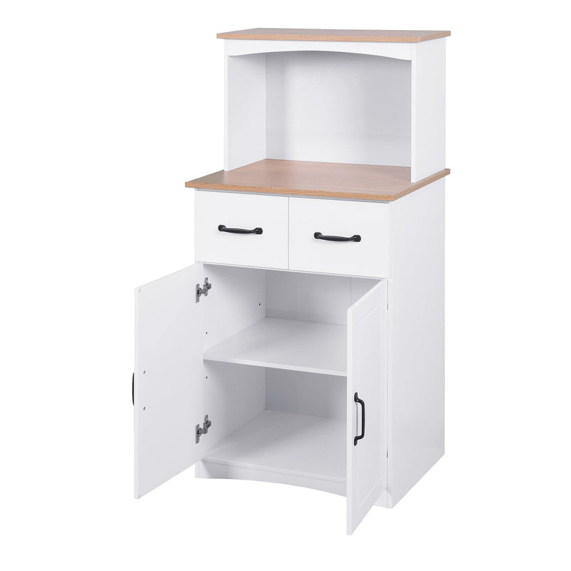 Wooden Kitchen Cabinet White PantryStorage Microwave Cabinet withStorage Drawer - Urban Living Furniture (Los Angeles, CA)