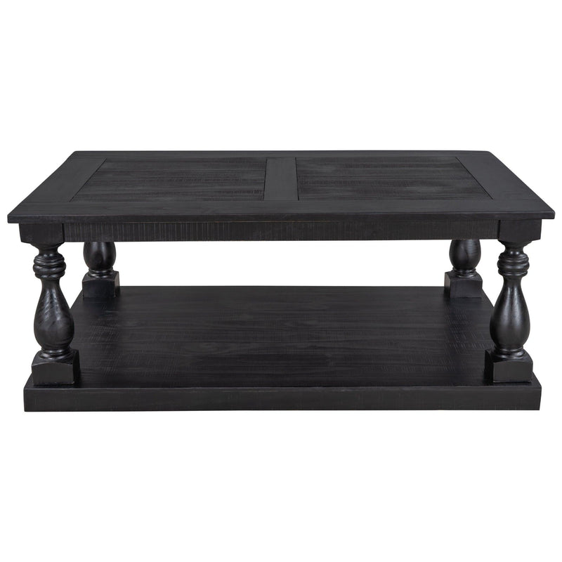 Rustic Floor Shelf Coffee Table withStorage,Solid Pine Wood (As same As WF287269AAB) - Urban Living Furniture (Los Angeles, CA)