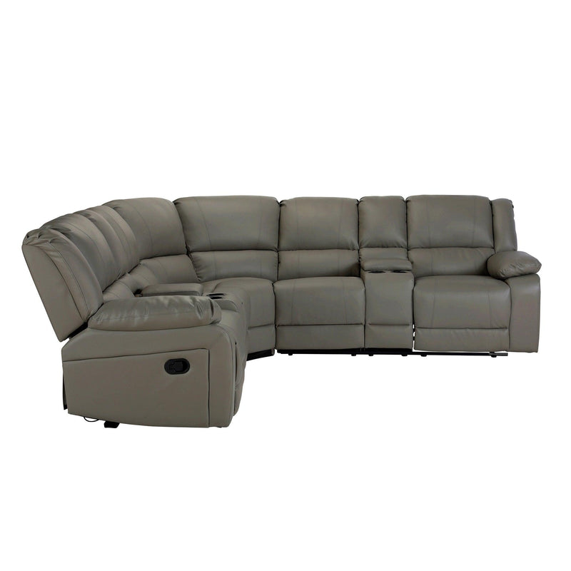 Sectional Manual Reclining Sofa GREY PU - Urban Living Furniture (Los Angeles, CA)