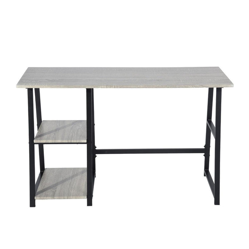 47.4"W X 19.7"D X 28.9"H Wooden Desk with 2Storage Racks - GREY & BLACK - Urban Living Furniture (Los Angeles, CA)