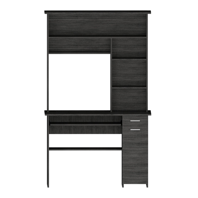 Aberdeen 2-Drawer 7-Shelf Computer Desk with Hutch Smokey Oak - Urban Living Furniture (Los Angeles, CA)