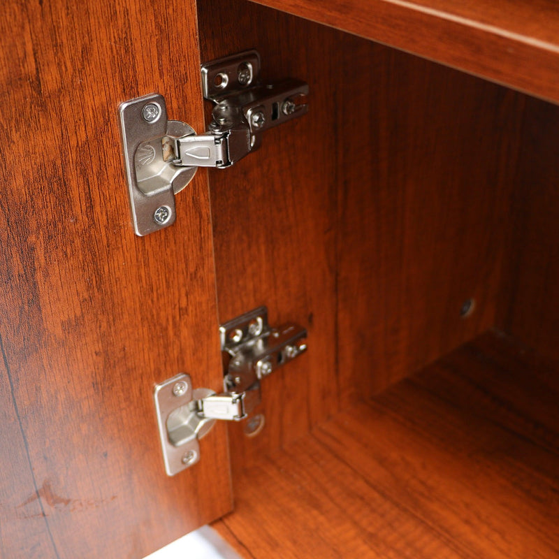 62.99 "Modern style multi-storage dark brown slide rail TV cabinet