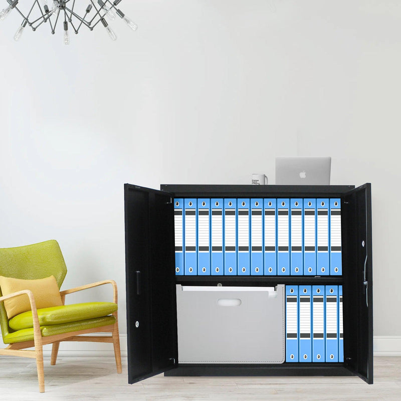 MetalStorage Cabinet with Locking Doors and One  Adjustable Shelves - Urban Living Furniture (Los Angeles, CA)