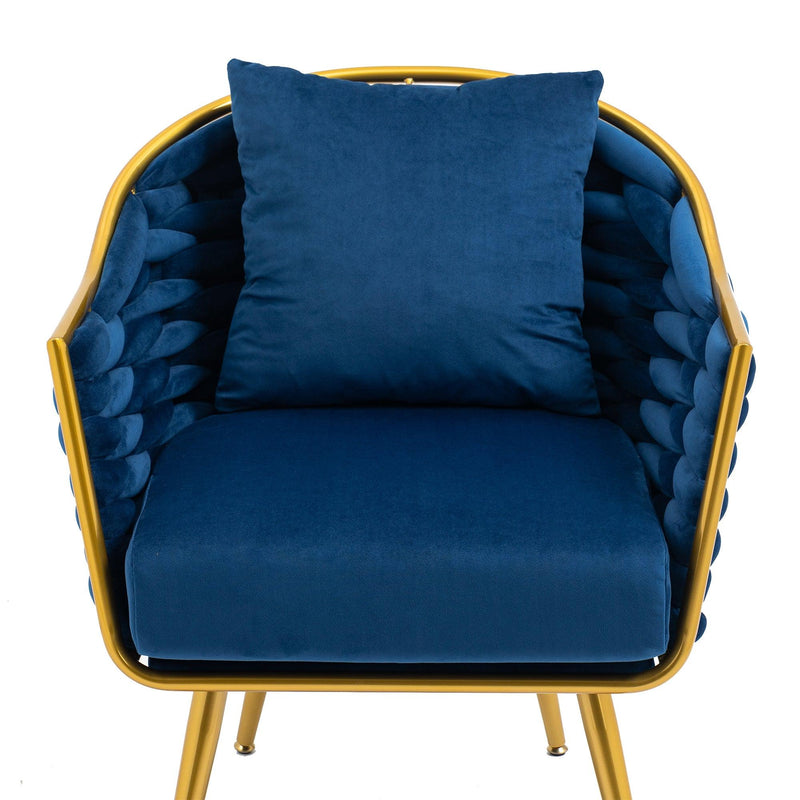 Velvet Accent ChairModern Upholstered Armchair Tufted Chair with Metal Frame, Single Leisure Chairs  for Living Room Bedroom Office Balcony - Urban Living Furniture (Los Angeles, CA)