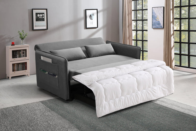 Pull Out Sofa Bed,Modern Adjustable Pull Out Bed Lounge Chair with 2 Side Pockets, 2 Pillows for Home Office - Urban Living Furniture (Los Angeles, CA)