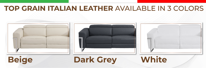 Global United Top Grain Italian Leather Sofa with Power Recliner - Urban Living Furniture (Los Angeles, CA)