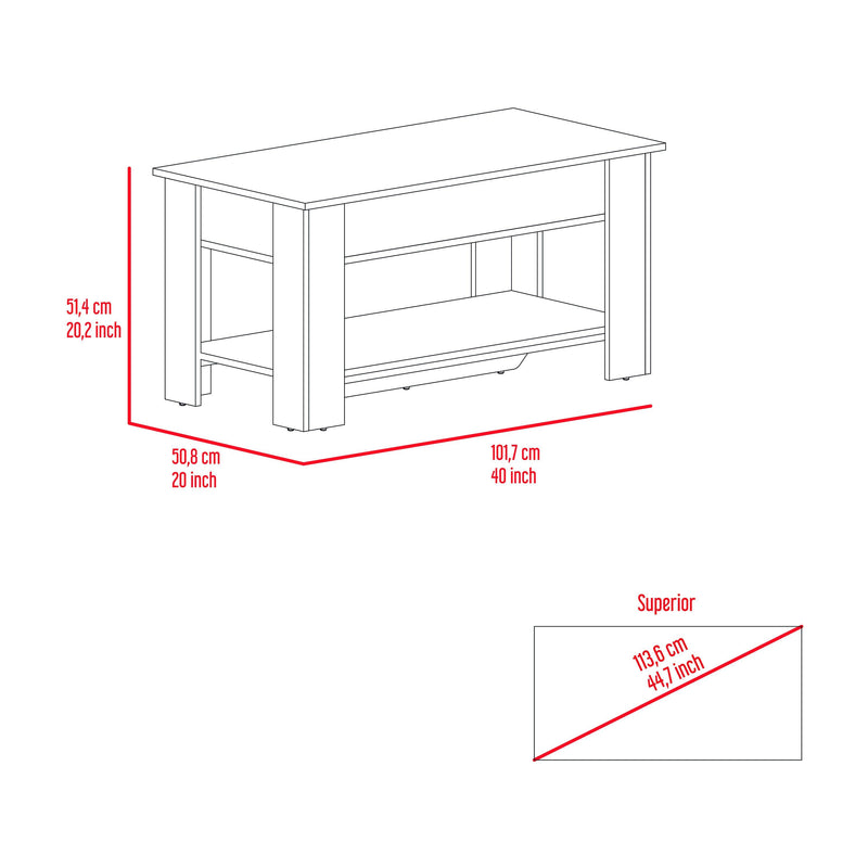 Karmen 1-Shelf Lid TopStorage Table Light Oak and White - Urban Living Furniture (Los Angeles, CA)