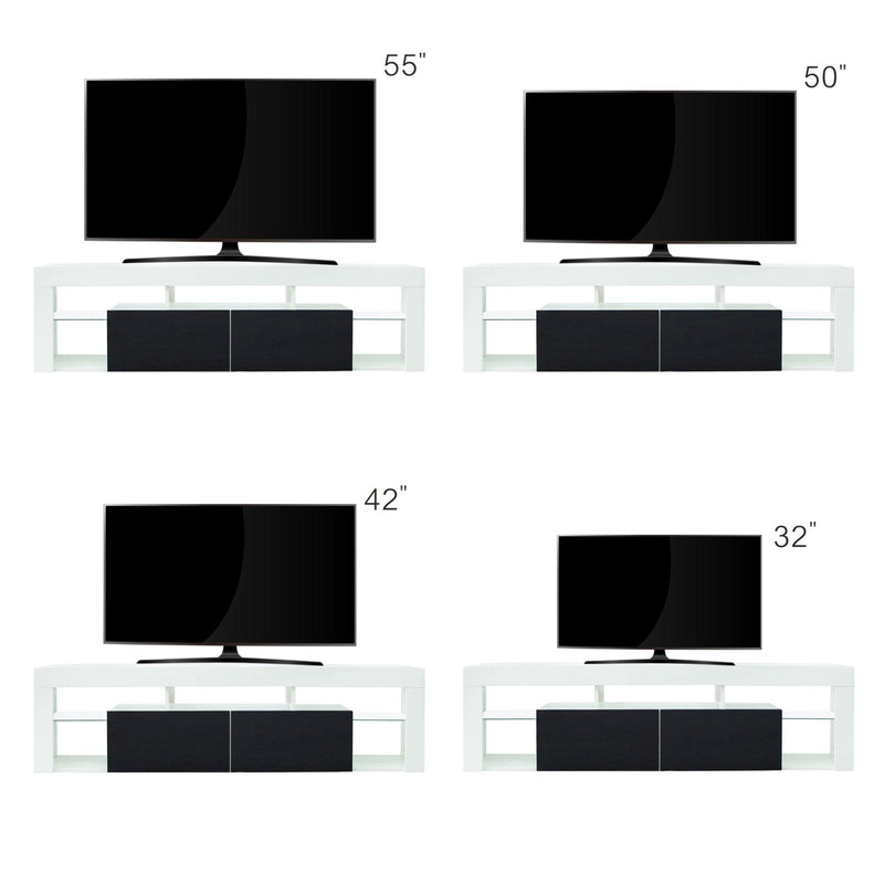 FURNITURE & TV Stand  160 LED Wall Mounted Floating 63" TV Stand (White/Black) - Urban Living Furniture (Los Angeles, CA)