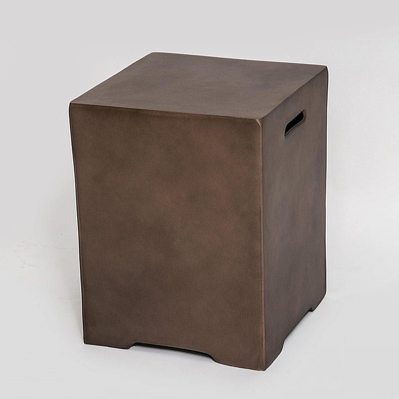 Outdoor Propane Tank Cover Gas Tank Holder Hideaway Side Table Outdoor Concrete Corner Table-Brown - Urban Living Furniture (Los Angeles, CA)