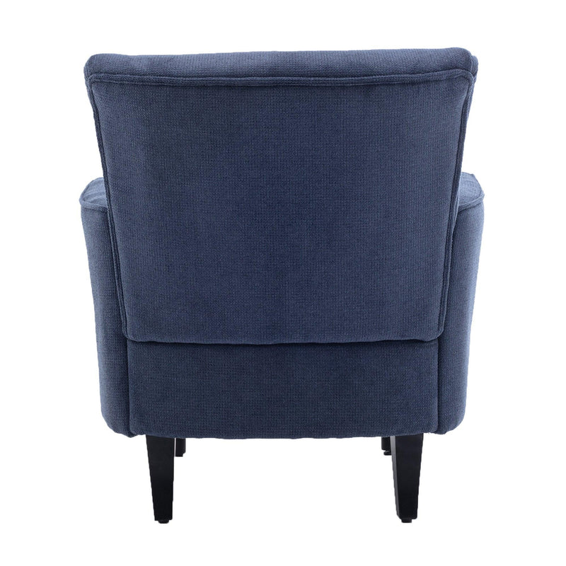 ArmchairModern Accent Sofa Chair with Linen surface,Leisure Chair with solide wood feet for living room bedroom Studio,Blue