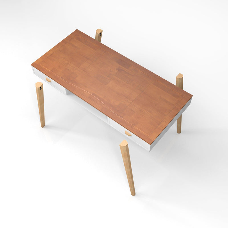 Wooden Vanity table Makeup Dressing Desk Writing Desk Computer Table with Solid Wood Top Panel - Urban Living Furniture (Los Angeles, CA)