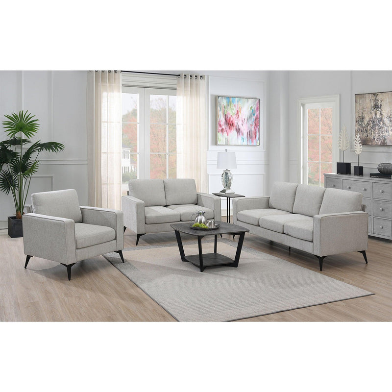 Modern 3-Piece Sofa Sets with Sturdy Metal Legs,Chenille Upholstered Couches Sets Including 3-Seat Sofa, Loveseat and Single Chair for Living Room Furniture Set (1+2+3 Seat) - Urban Living Furniture (Los Angeles, CA)