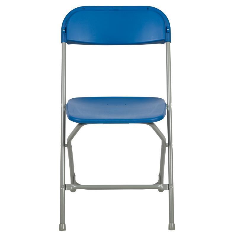 Hercules™ Series Plastic Folding Chair - Blue - 650LB Weight Capacity Comfortable Event Chair - Lightweight Folding Chair -