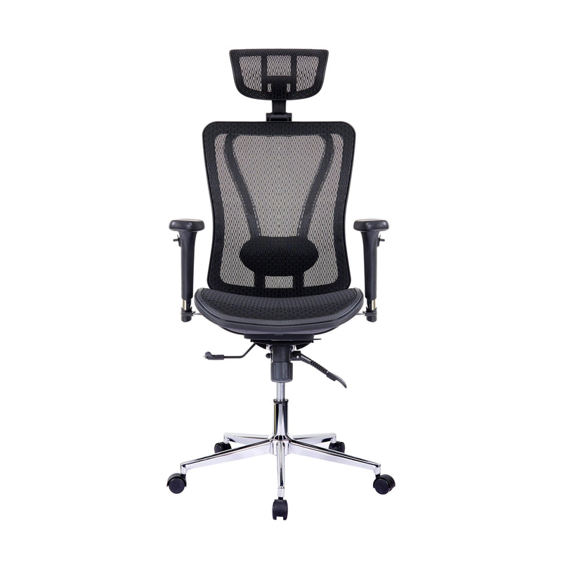 Techni Mobili High Back Executive Mesh Office Chair with Arms, Headrest and Lumbar Support , Black - Urban Living Furniture (Los Angeles, CA)