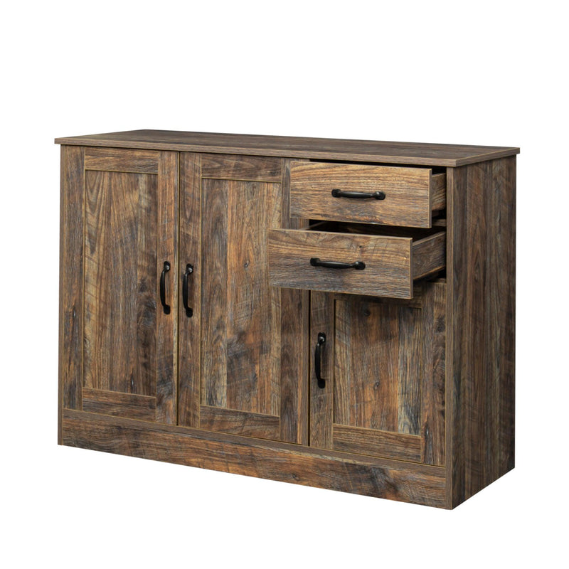 Modern Wood Buffet Sideboard with 2 doors&1Storage and 2drawers -Entryway ServingStorage Cabinet Doors-Dining Room Console, 43.3 Inch, Espresso