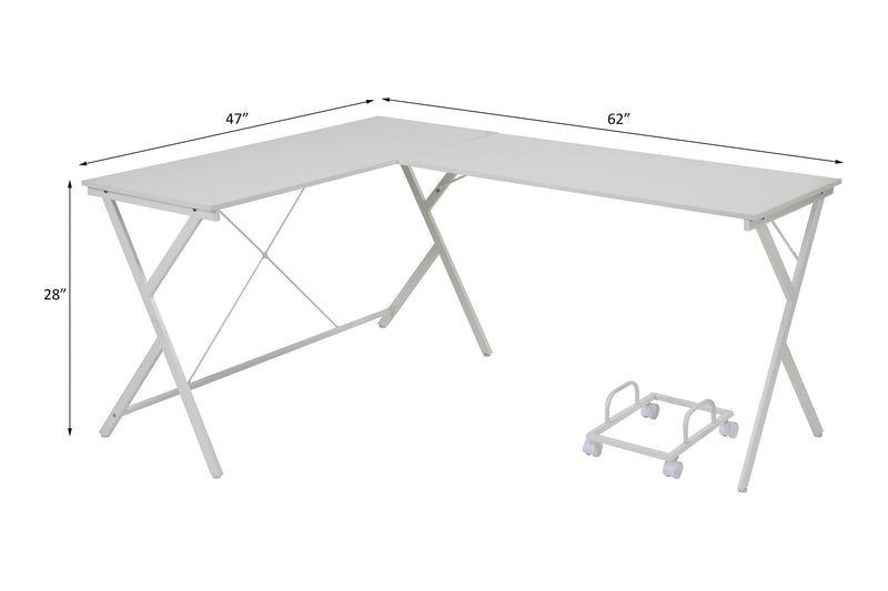 ACME Dazenus Computer Desk in  White Finish OF00050 - Urban Living Furniture (Los Angeles, CA)